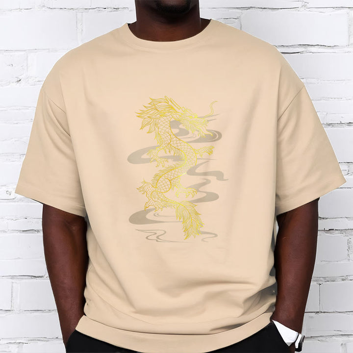 Maglietta in cotone con motivo Buddha Stones Golden Dragon - image 13