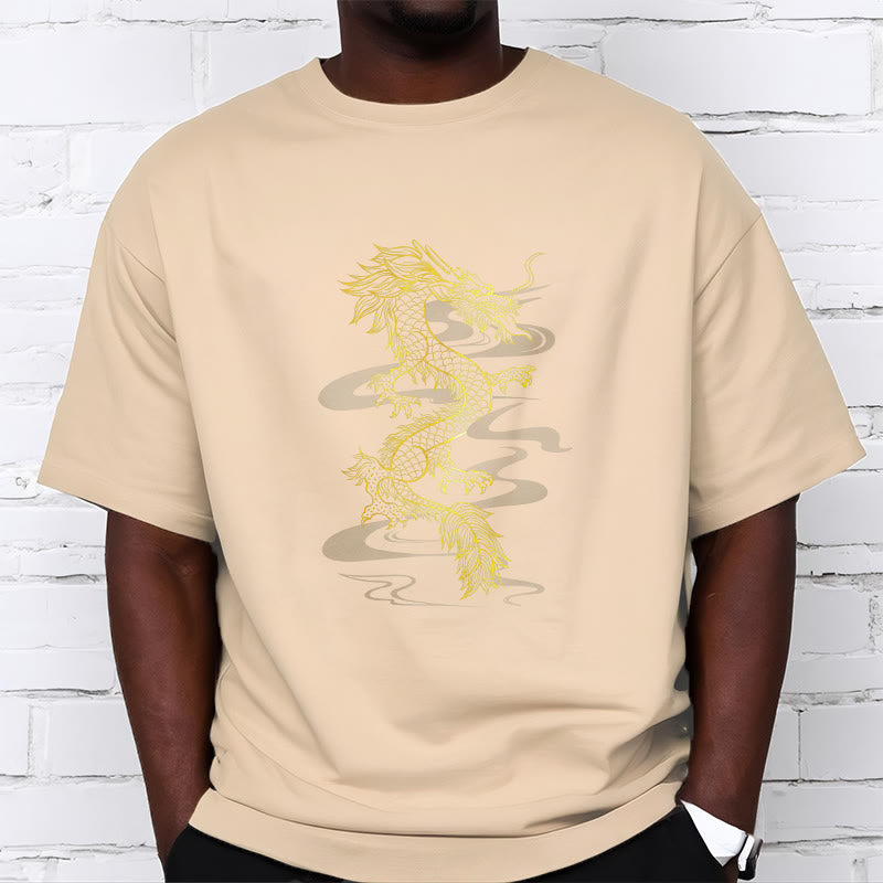 Maglietta in cotone con motivo Buddha Stones Golden Dragon - image 14