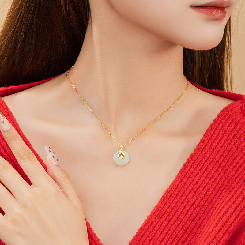 Buddha Stones Zodiaco cinese Giada Hetian Argento Sterling 925 Collana con ciondolo Abbondanza - image 23