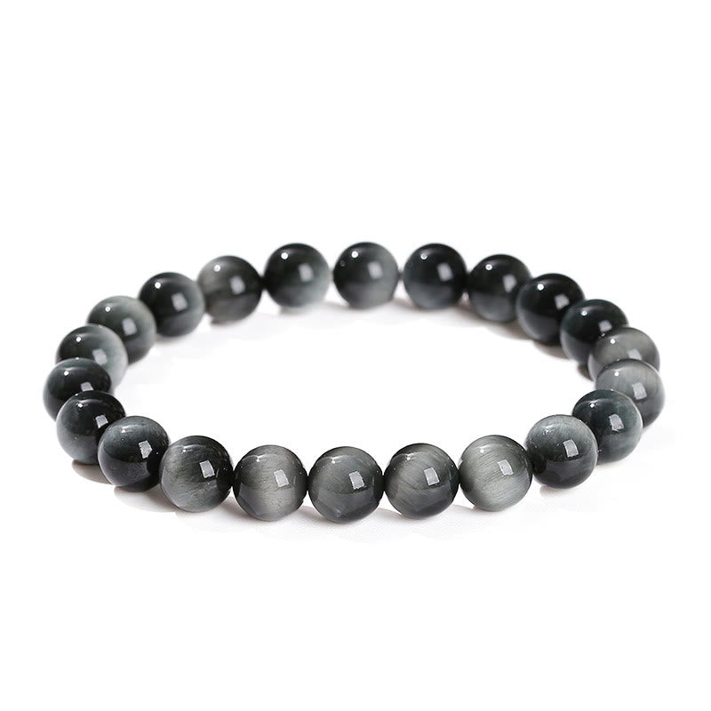 Braccialetto Buddha Stones Natural Eagle's Eye Stone Coraggio Positivo