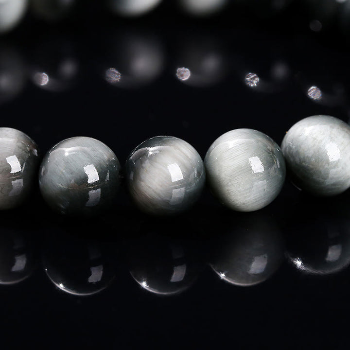 Braccialetto Buddha Stones Natural Eagle's Eye Stone Coraggio Positivo