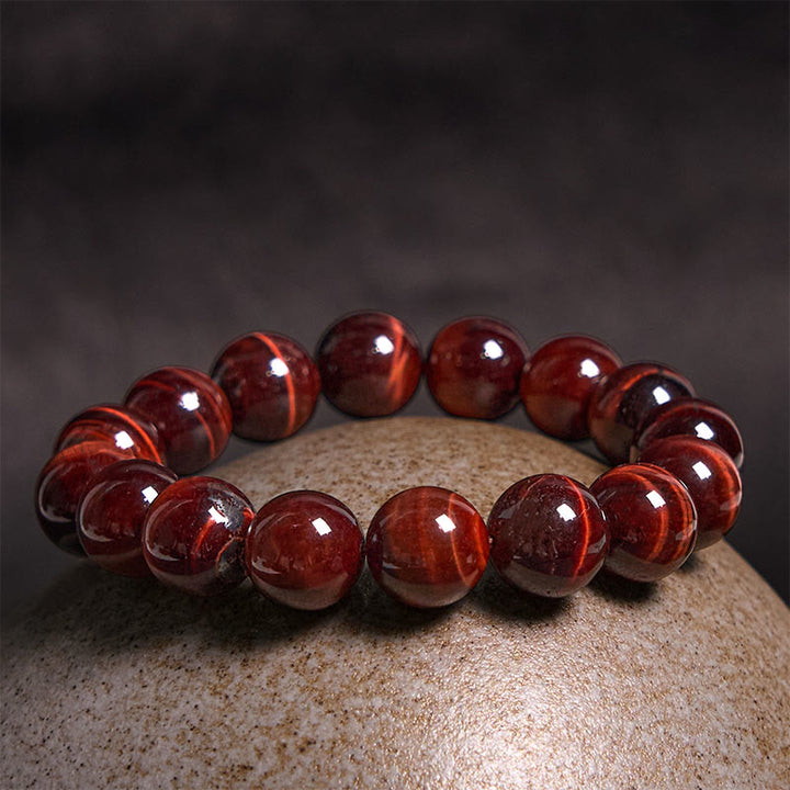 Buddha Stones Bracciale con perle curative in occhio di tigre naturale - image 18