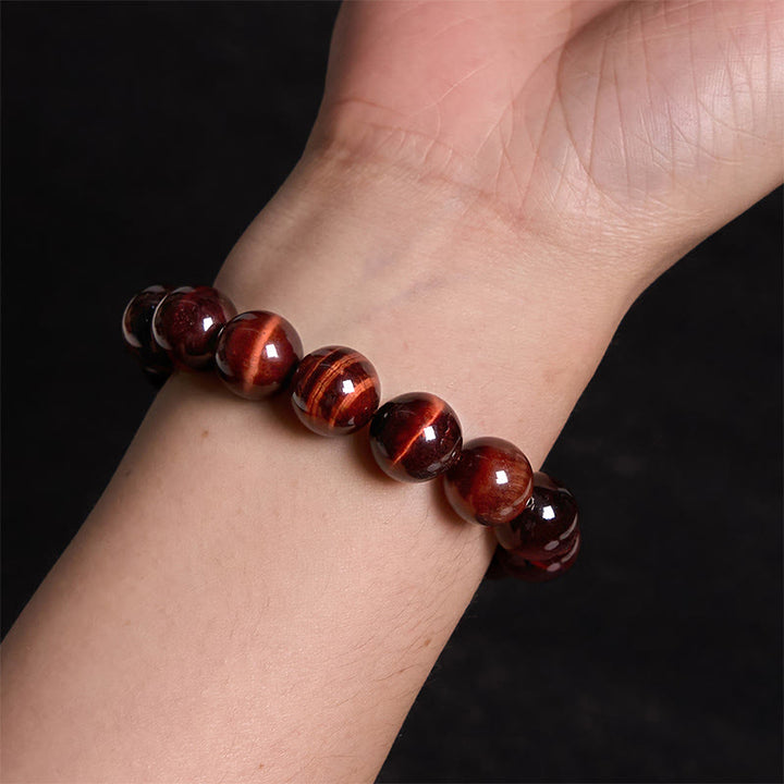 Buddha Stones Bracciale con perle curative in occhio di tigre naturale - image 19