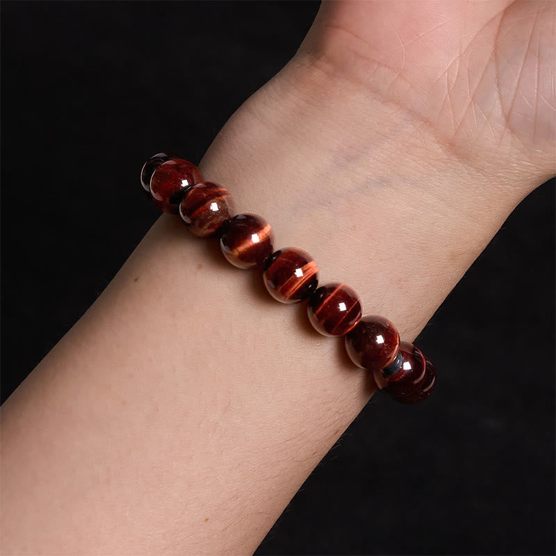 Buddha Stones Bracciale con perle curative in occhio di tigre naturale - image 16