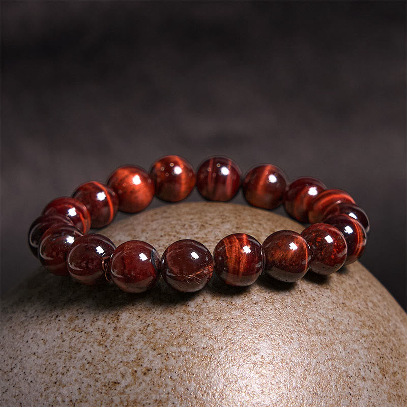 Buddha Stones Bracciale con perle curative in occhio di tigre naturale - image 11