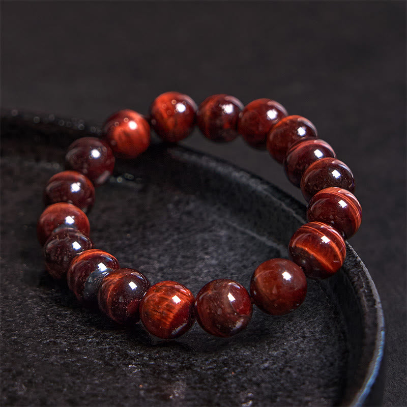 Buddha Stones Bracciale con perle curative in occhio di tigre naturale - image 14