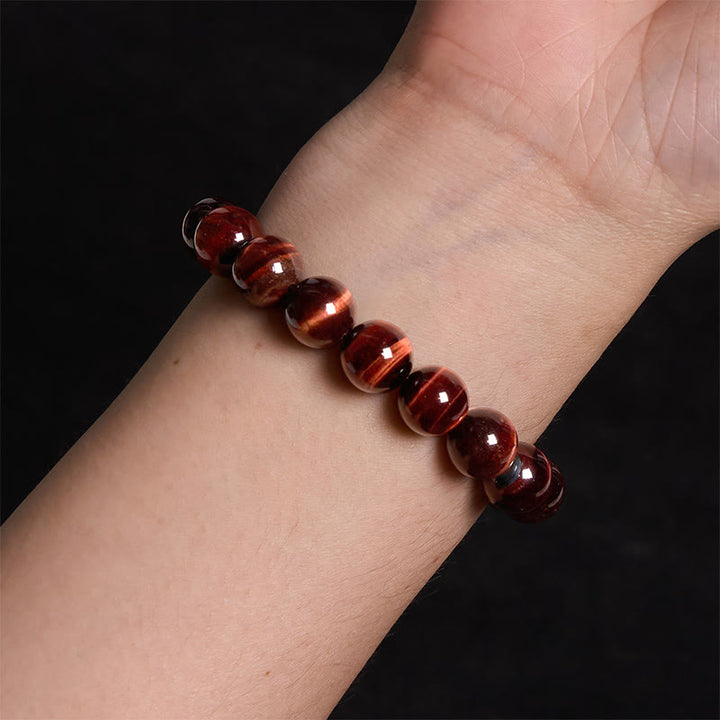 Buddha Stones Bracciale con perle curative in occhio di tigre naturale - image 12