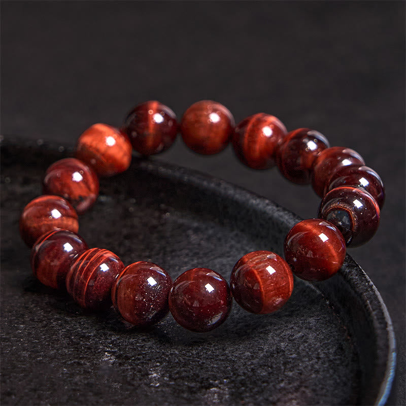 Buddha Stones Bracciale con perle curative in occhio di tigre naturale - image 17