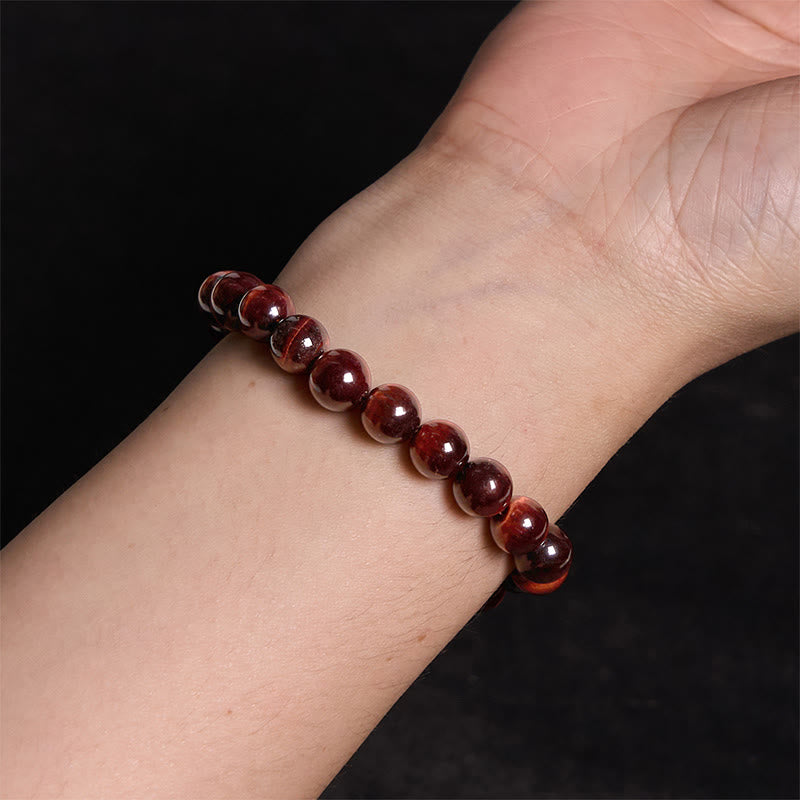 Buddha Stones Bracciale con perle curative in occhio di tigre naturale - image 8
