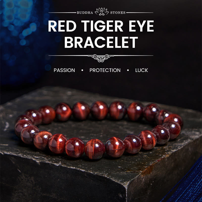 Buddha Stones Bracciale con perle curative in occhio di tigre naturale - 8 mm - image 0