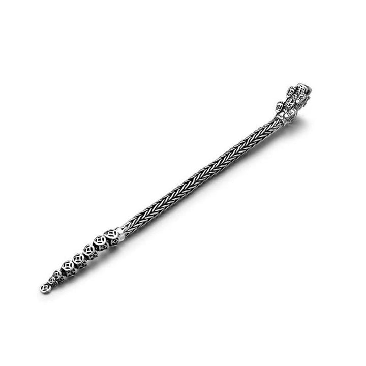Buddha Stones 925 Sterling Silver PiXiu Monete di rame Lingotto Ricchezza Bracciale Bangle