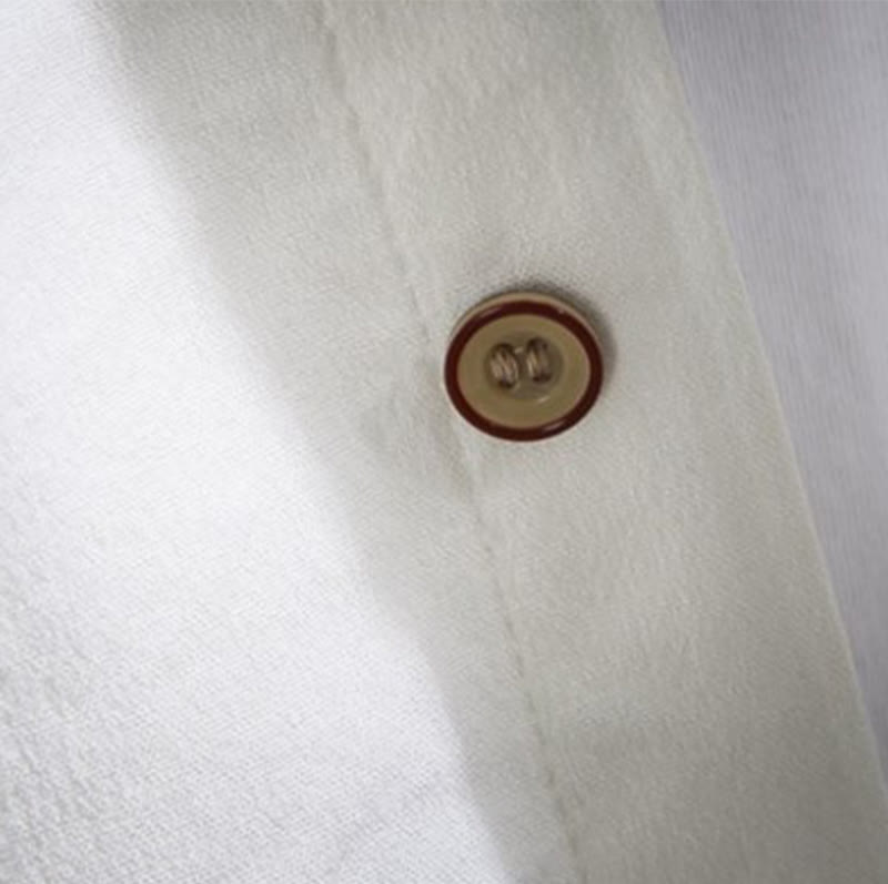 Camicia da uomo con maniche a tre quarti e bottoni frontali casual in tinta unita Buddha Stones - image 5