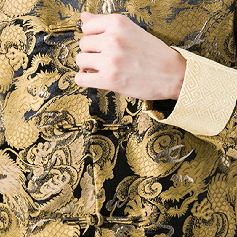 Giacca da uomo in cotone con bottoni in stile rana, drago cinese , Buddha Stones  - image 9