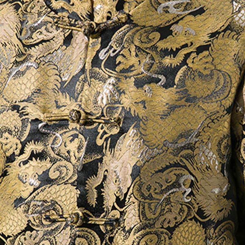 Giacca da uomo in cotone con bottoni in stile rana, drago cinese , Buddha Stones  - image 10