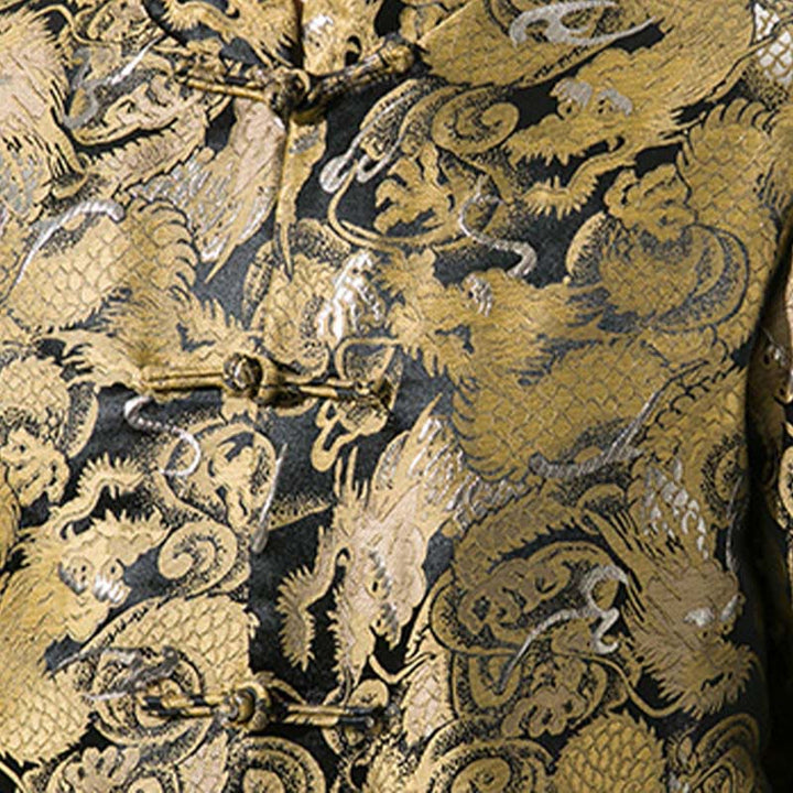 Giacca da uomo in cotone con bottoni in stile rana, drago cinese , Buddha Stones  - image 10