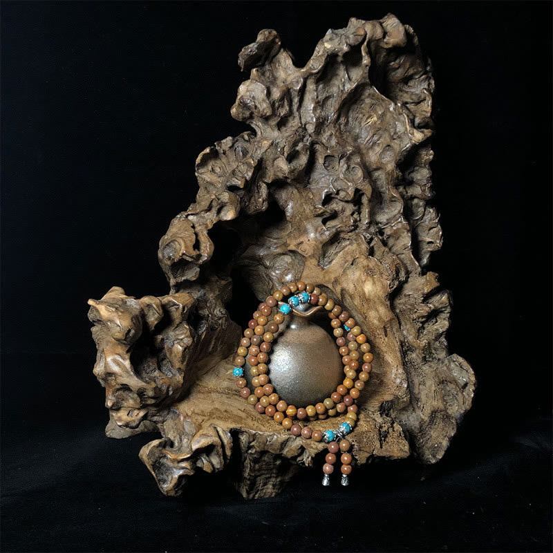 Buddha Stones 108 Mala Beads Braccialetto di guarigione in pietra bianca