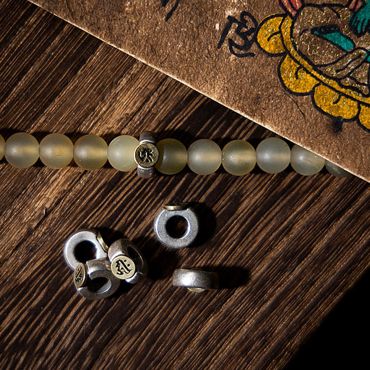 Buddha Stones Tibet 108 Mala Beads Zodiaco cinese Buddha natale Corno di pecora naturale Bracciale della ricchezza