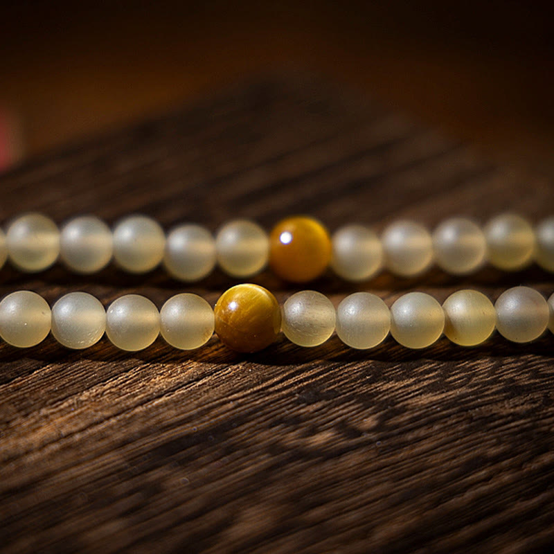 Buddha Stones Tibet 108 Mala Beads Zodiaco cinese Buddha natale Corno di pecora naturale Bracciale della ricchezza