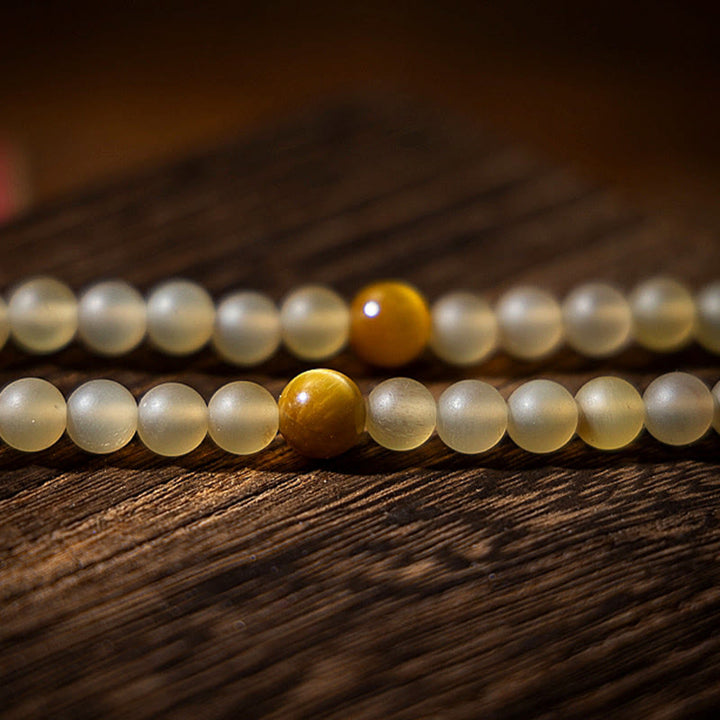 Buddha Stones Tibet 108 Mala Beads Zodiaco cinese Buddha natale Corno di pecora naturale Bracciale della ricchezza