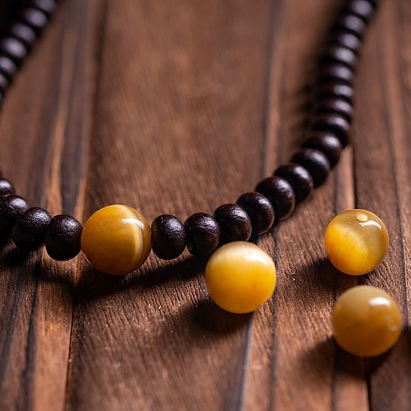 Buddha Stones 108 Mala Beads Bowl Bodhi Seed Braccialetto della Pace in Corda Colorata