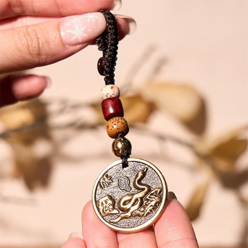 Buddha Stones Guarigione Fortunata L'Anno del Serpente 2025 Giada Cristallo Bianco Corda Rossa Pacchetto di Protezione
