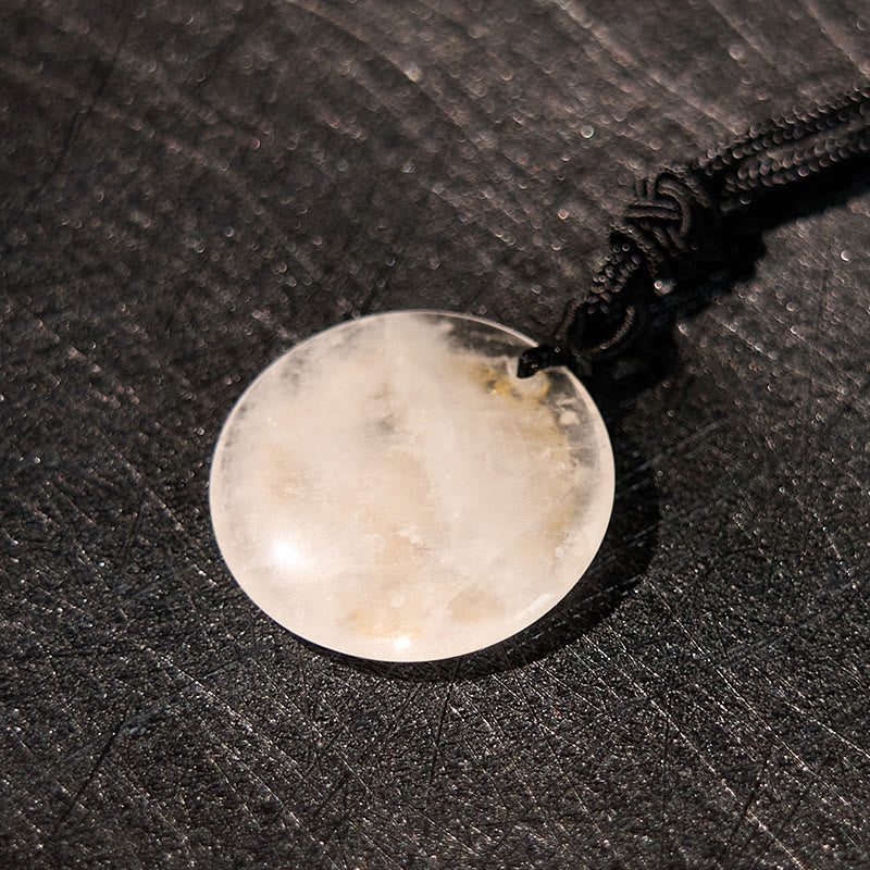Buddha Stones Svastica Modello di loto Naturale Vario Cristallo Ossidiana Nera Collana Pendente di Purificazione