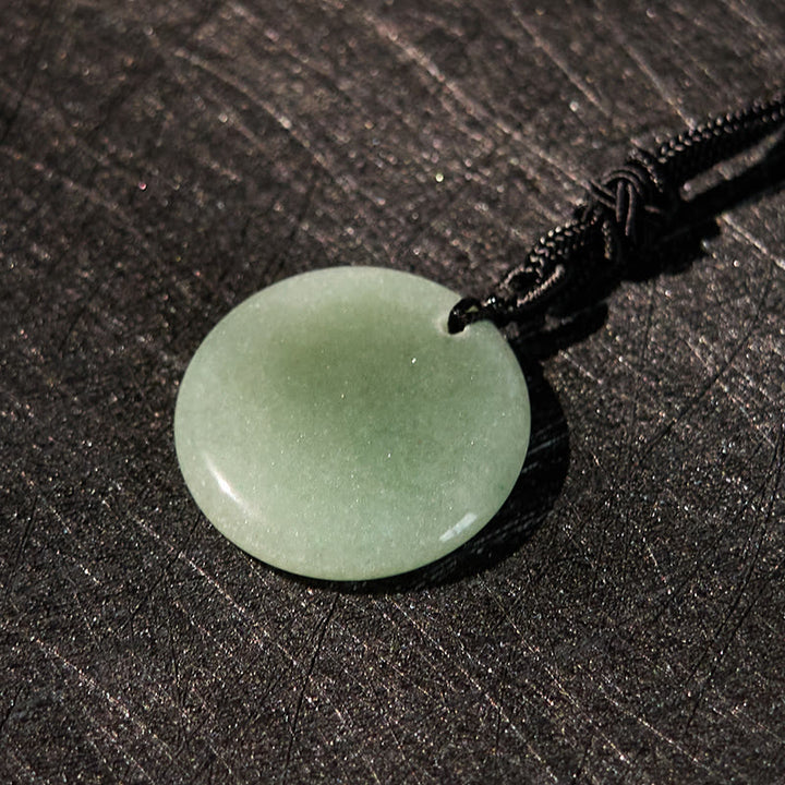 Buddha Stones Svastica Modello di loto Naturale Vario Cristallo Ossidiana Nera Collana Pendente di Purificazione