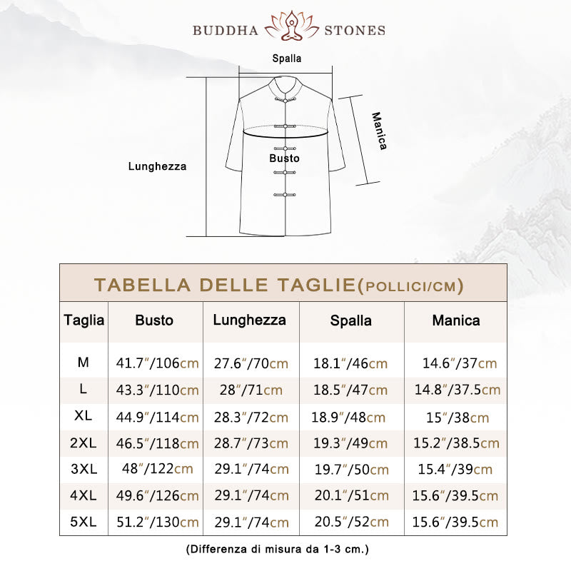 Maglietta da uomo con maniche a tre quarti, motivo cinese con paesaggio Buddha Stones drago cinese - image 5