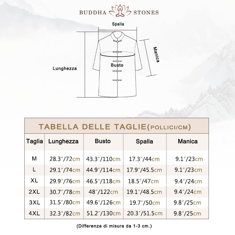 Buddha Stones Rana-Bottone Fu Carattere Drago Foglia di Bambù Cinese Tang Suit Camicia Manica Corta Lino Con Tasche
