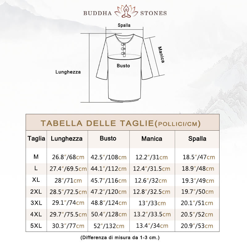 Buddha Stones Frog-Button Tinta Unita Cinese Tang Suit Mezza Manica Camicia Lino Abbigliamento Uomo - image 6