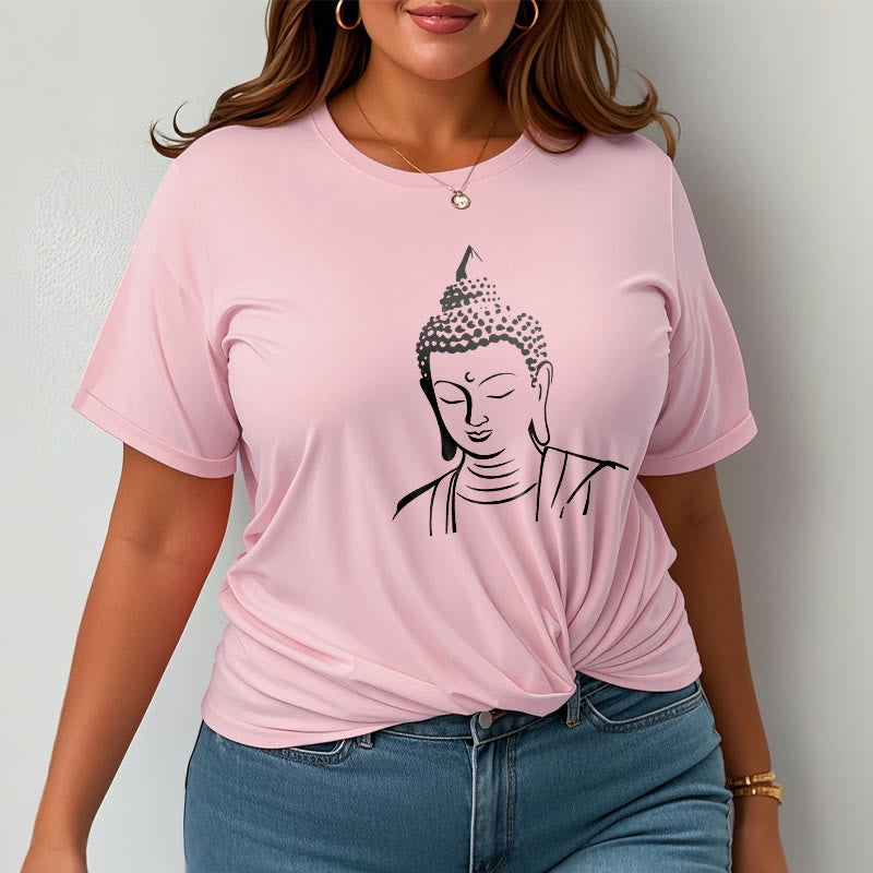 Maglietta in cotone con motivo a testa di Buddha Buddha Stones Buddha - image 19