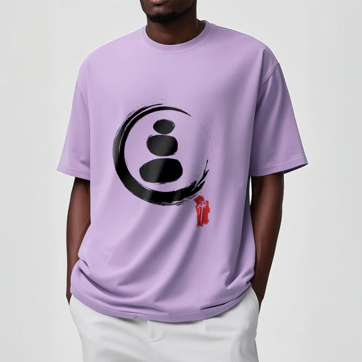 Maglietta in cotone con cerchi zen Buddha Stones - image 16