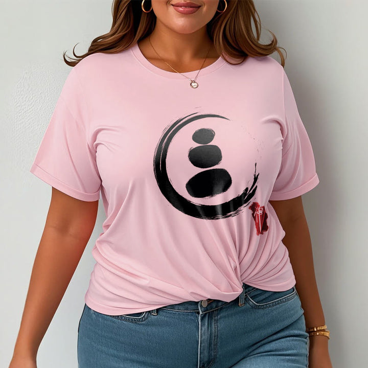 Maglietta in cotone con cerchi zen Buddha Stones - image 13