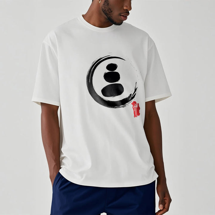 Maglietta in cotone con cerchi zen Buddha Stones - image 11