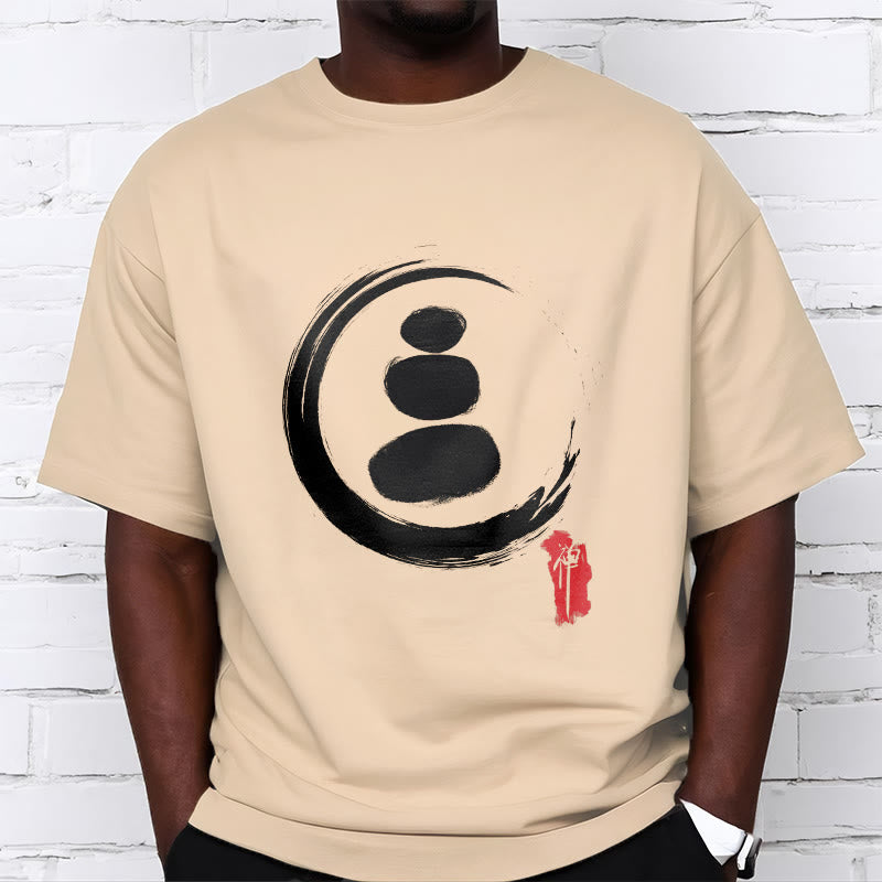 Maglietta in cotone con cerchi zen Buddha Stones - image 6