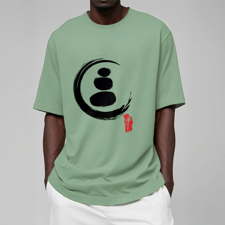 Maglietta in cotone con cerchi zen Buddha Stones - image 18