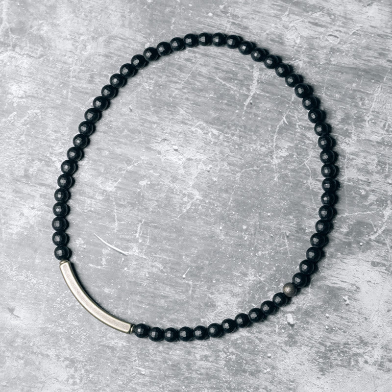 Braccialetto di protezione a doppio giro in ottone e rame con superficie tagliata smerigliata Buddha Stones