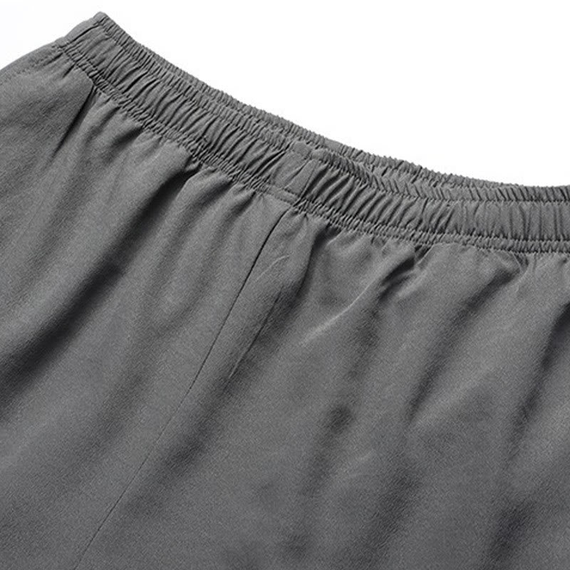 Buddha Stones Capodanno cinese ricamato Fu Tang Suit Hanfu manica lunga Top Pantaloni Abbigliamento Uomo Set - image 12