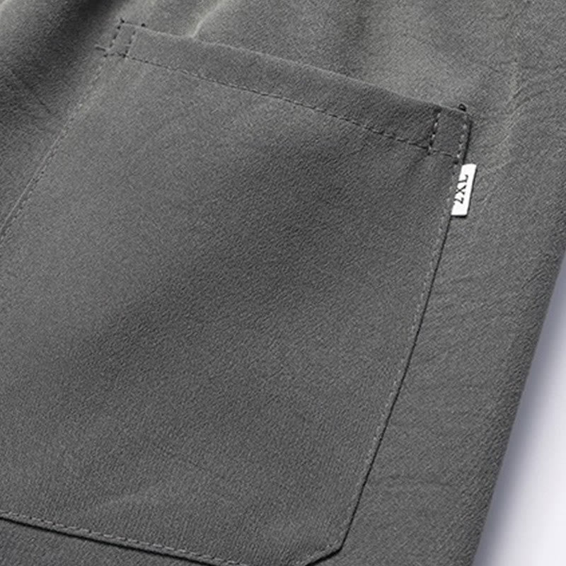 Buddha Stones Capodanno cinese ricamato Fu Tang Suit Hanfu manica lunga Top Pantaloni Abbigliamento Uomo Set - image 14