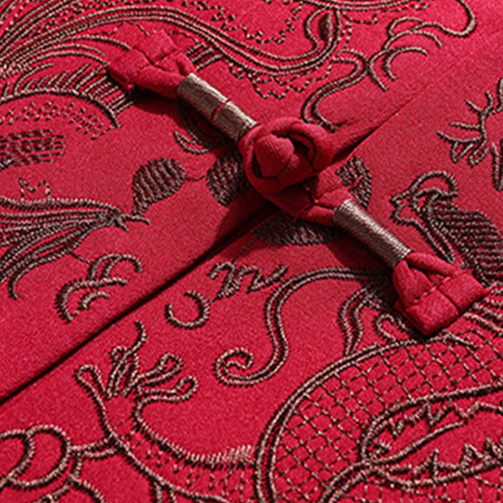 Buddha Stones Capodanno cinese ricamato Tang Suit Hanfu tradizionale uniforme manica lunga Top Pantaloni Abbigliamento Uomo Set - image 10