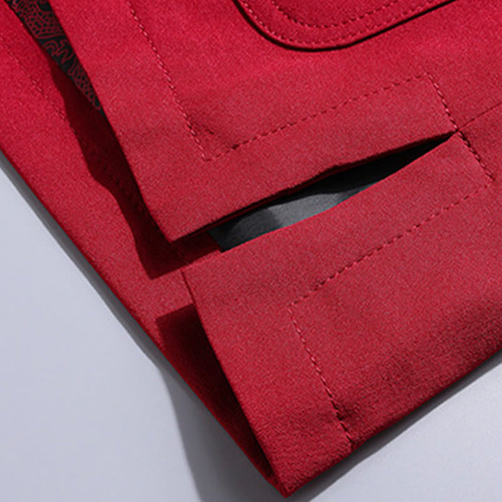 Buddha Stones Capodanno cinese ricamato Tang Suit Hanfu tradizionale uniforme manica lunga Top Pantaloni Abbigliamento Uomo Set - image 14