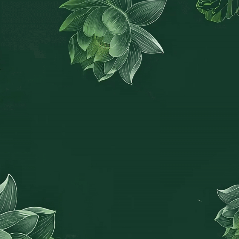 Leggings da palestra fitness con stampa di foglie di fiore di loto verde scuro Buddha Stones Pantaloni da yoga da donna - image 1