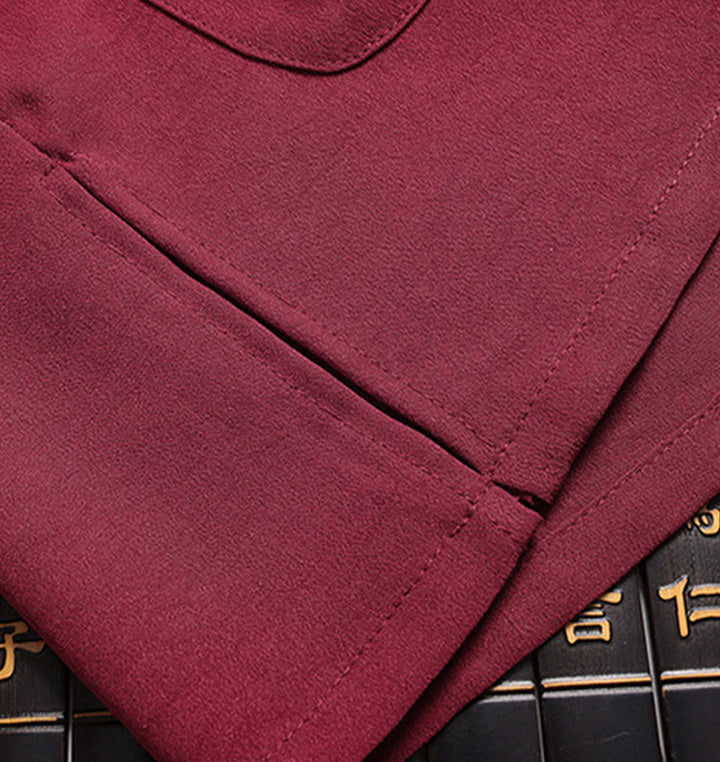 Buddha Stones Capodanno cinese Drago ricamato Rana-bottoni Tang Suit Hanfu Manica lunga Top Pantaloni Abbigliamento Uomo Set - image 6