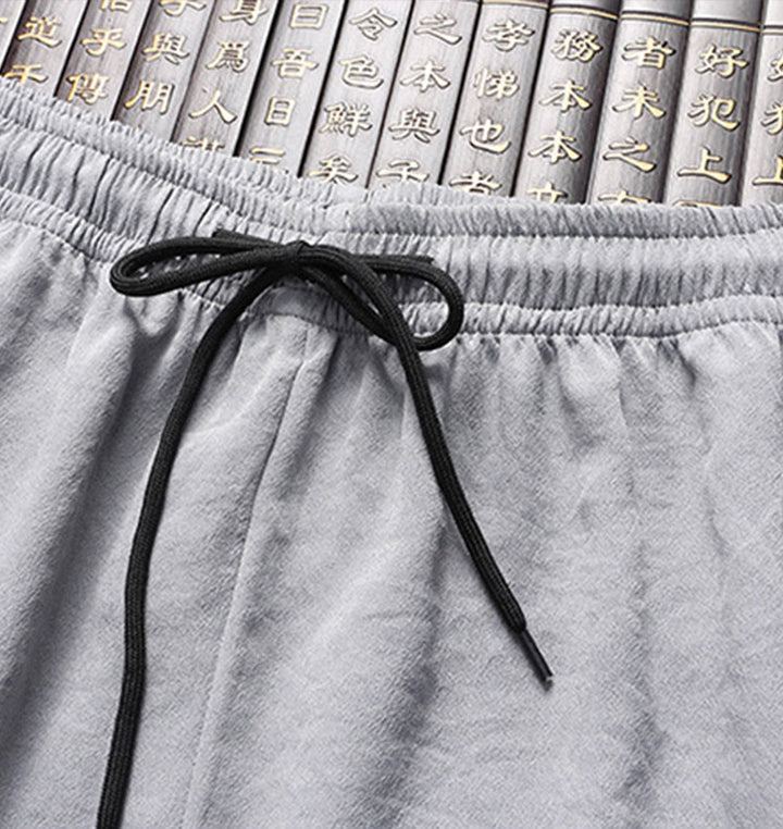 Buddha Stones Capodanno cinese Drago ricamato Rana-bottoni Tang Suit Hanfu Manica lunga Top Pantaloni Abbigliamento Uomo Set