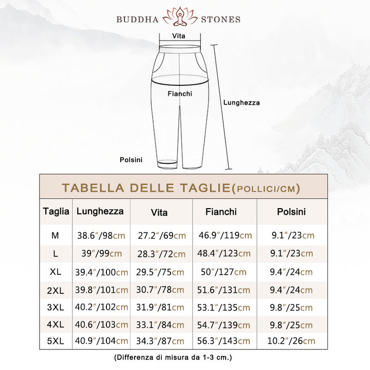 Pantaloni harem da uomo in cotone con stampa graffiti di uccelli rossi e marroni Buddha Stones con tasche