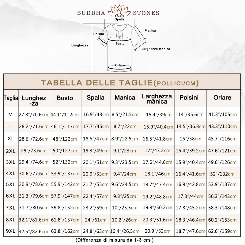 Maglietta da uomo Buddha Stones , tinta unita, manica corta, collo a V, tre bottoni, in morbido cotone - image 5