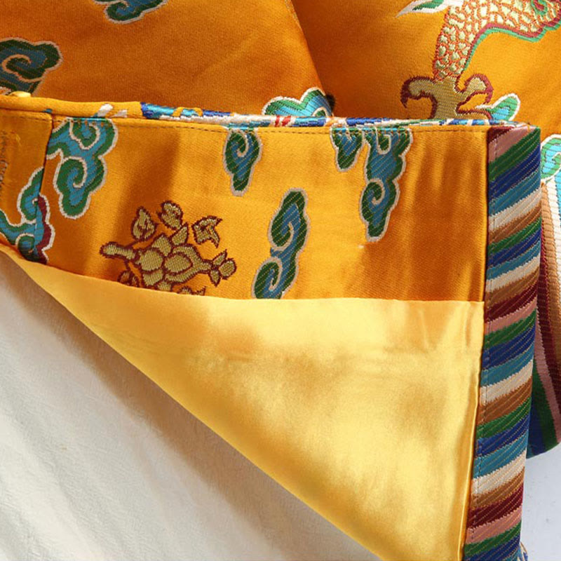 Buddha Stones Capodanno cinese Drago Ricamo Nuvole di buon auspicio Rana-bottoni Tang Suit Giacca Camicia da uomo