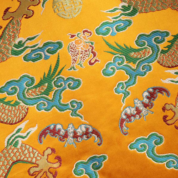 Buddha Stones Capodanno cinese Drago Ricamo Nuvole di buon auspicio Rana-bottoni Tang Suit Giacca Camicia da uomo - image 9