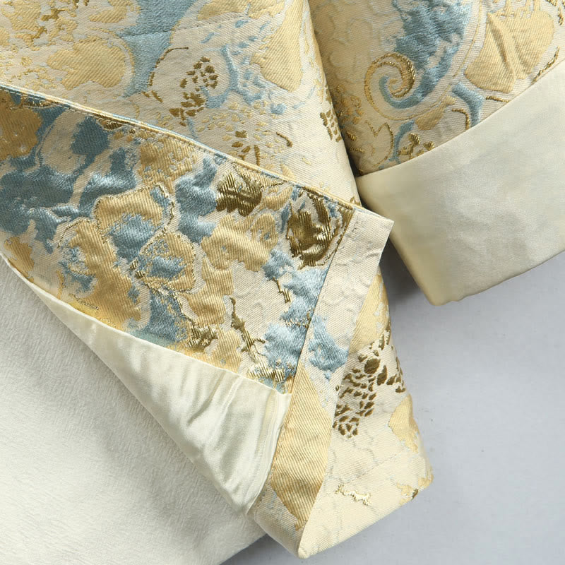 Giacca da uomo in jacquard con bottoni a forma di rana, con tasche, per abito cinese, motivo Buddha Stones - image 7