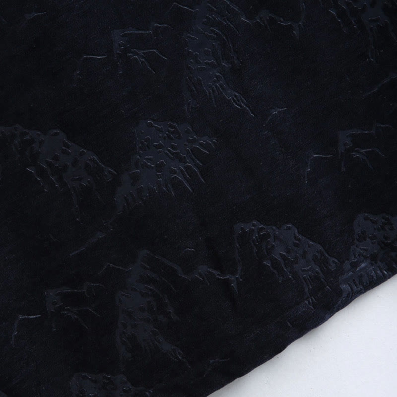 Giacca da uomo con camicia e tasche, realizzata a mano, con bottoni a forma di rana, motivo Buddha Stones, capodanno cinese, paesaggio - image 10